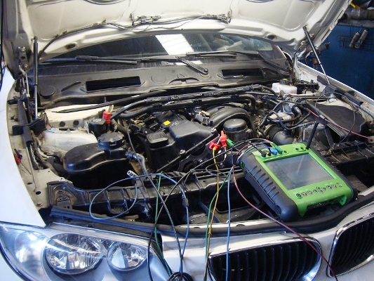 acquisizione con oscilloscopio automotive segnali centralina elettronica
