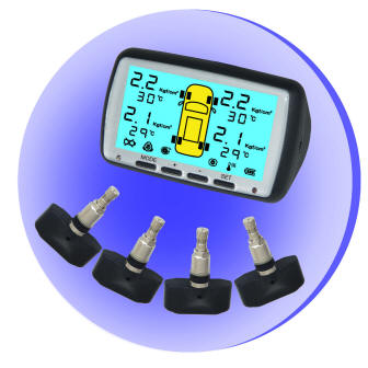 Sistema monitoraggio pressione e temperatura pneumatici
